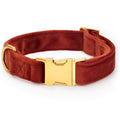 Nutmeg Velvet Dog Collar