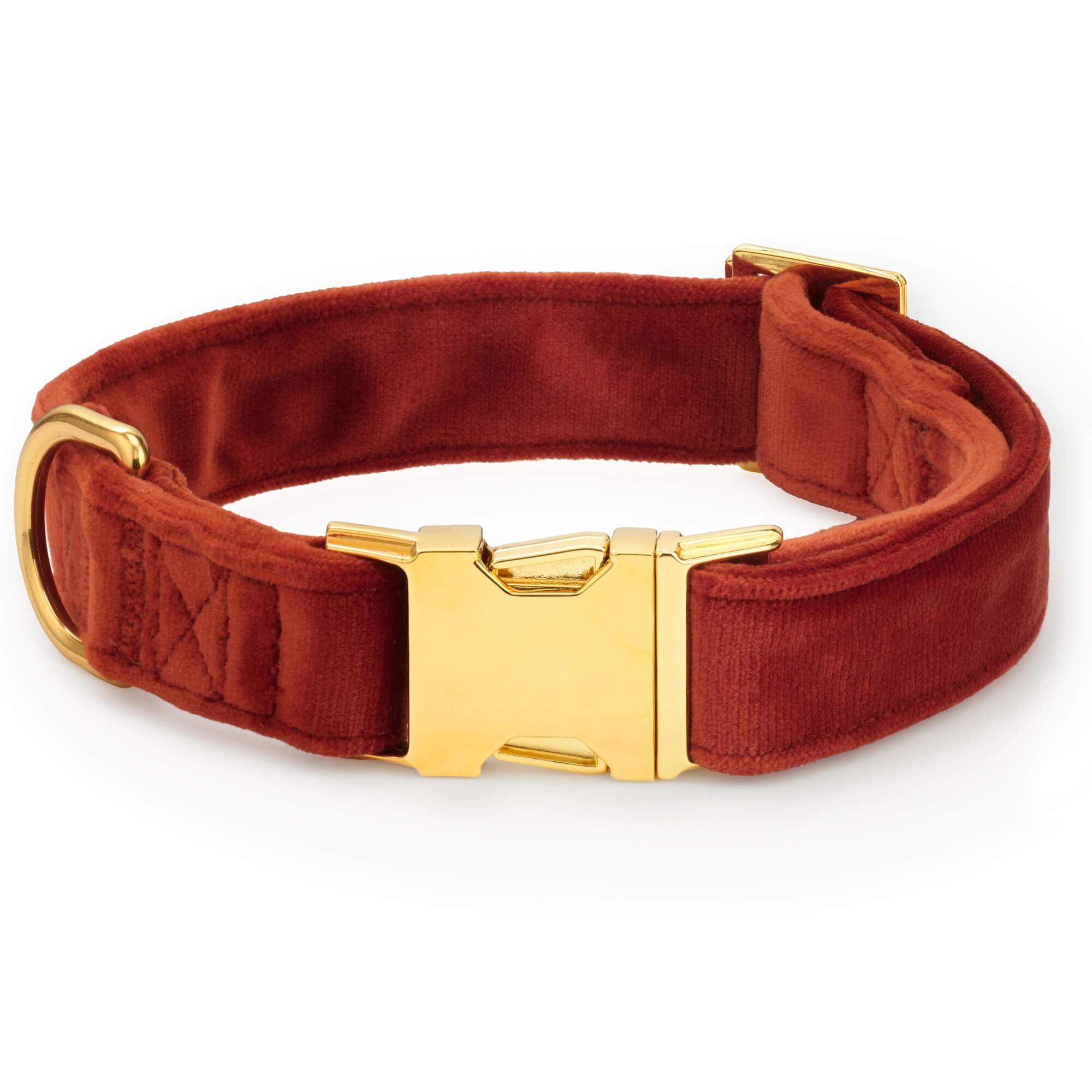 Nutmeg Velvet Dog Collar
