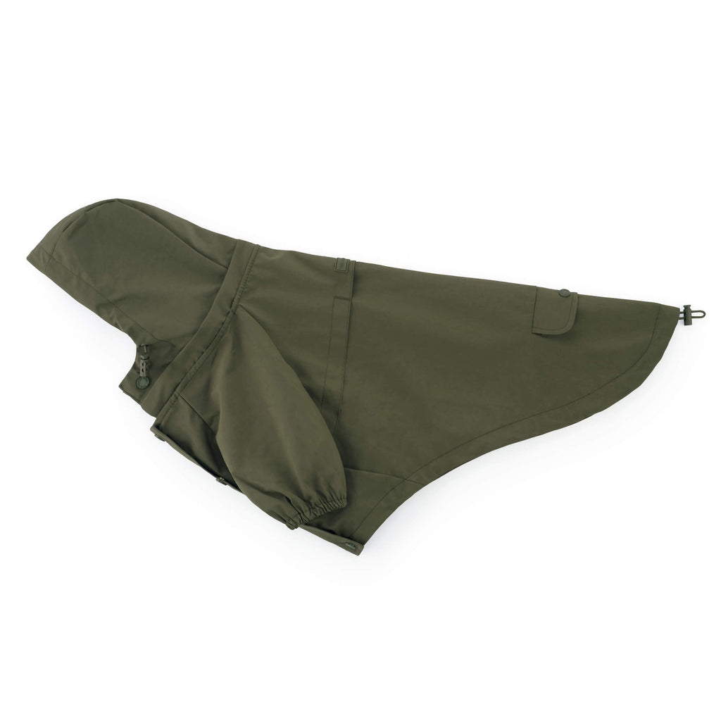 Olive Dog Raincoat