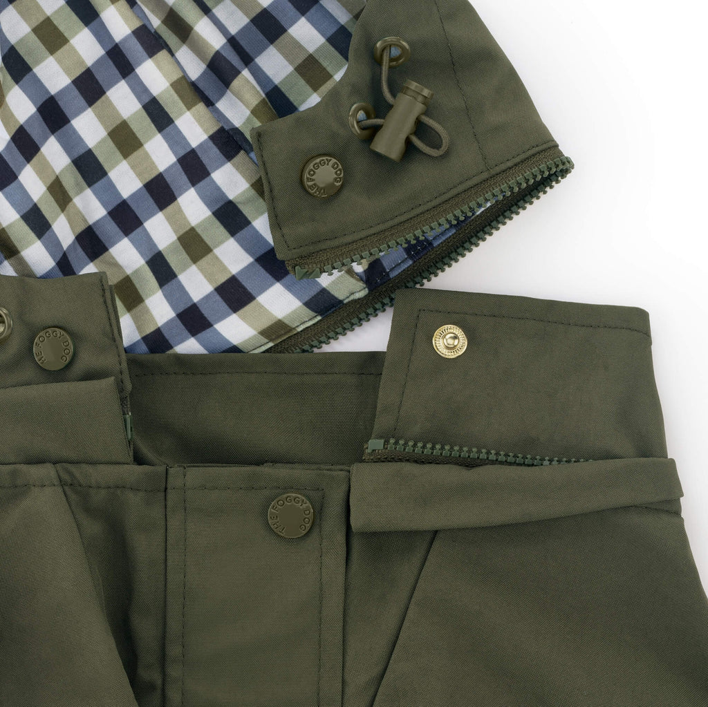 Olive Dog Raincoat