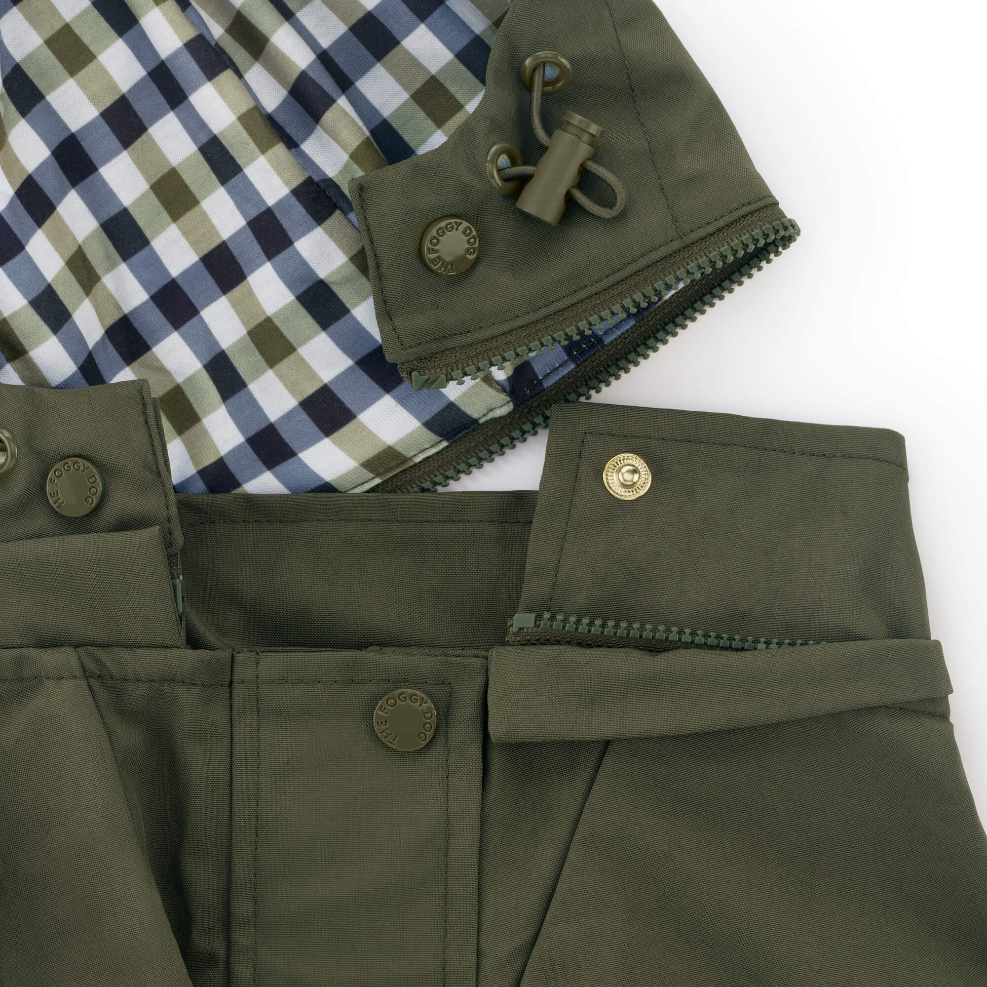 Olive Dog Raincoat