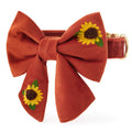 Sunflower Embroidered Lady Bow Collar