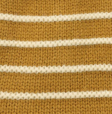 Mustard Stripe Quarter-Zip Dog Sweater