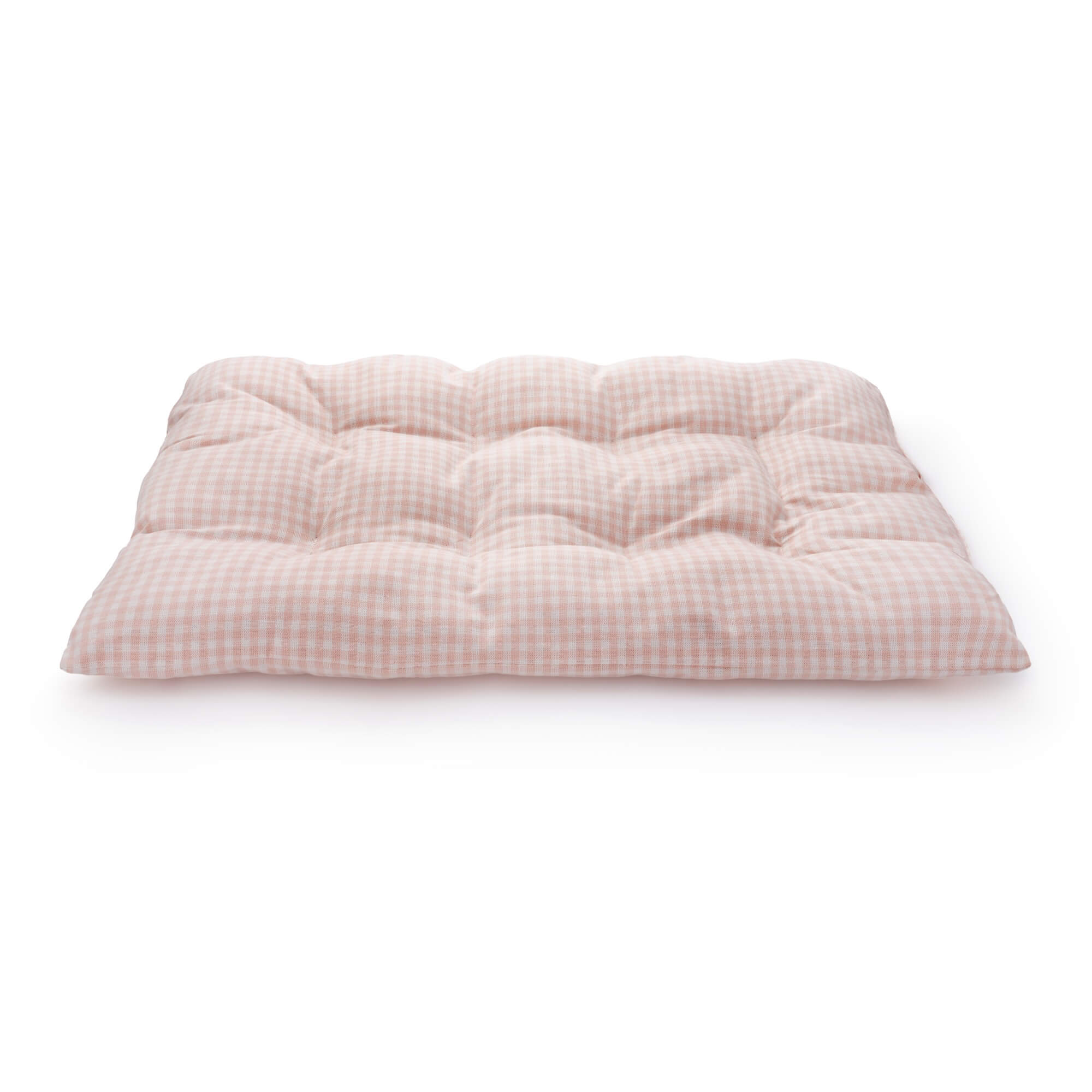 Blush Pink Gingham Dog Travel Mat