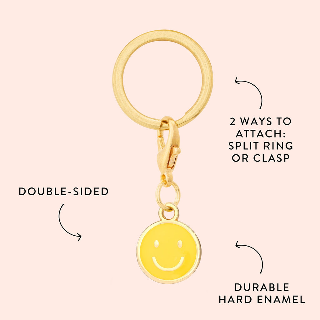 Happy Face Collar Charm