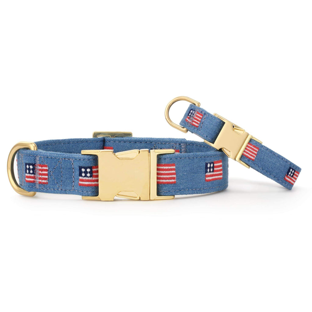 American Flag Embroidered Dog Collar