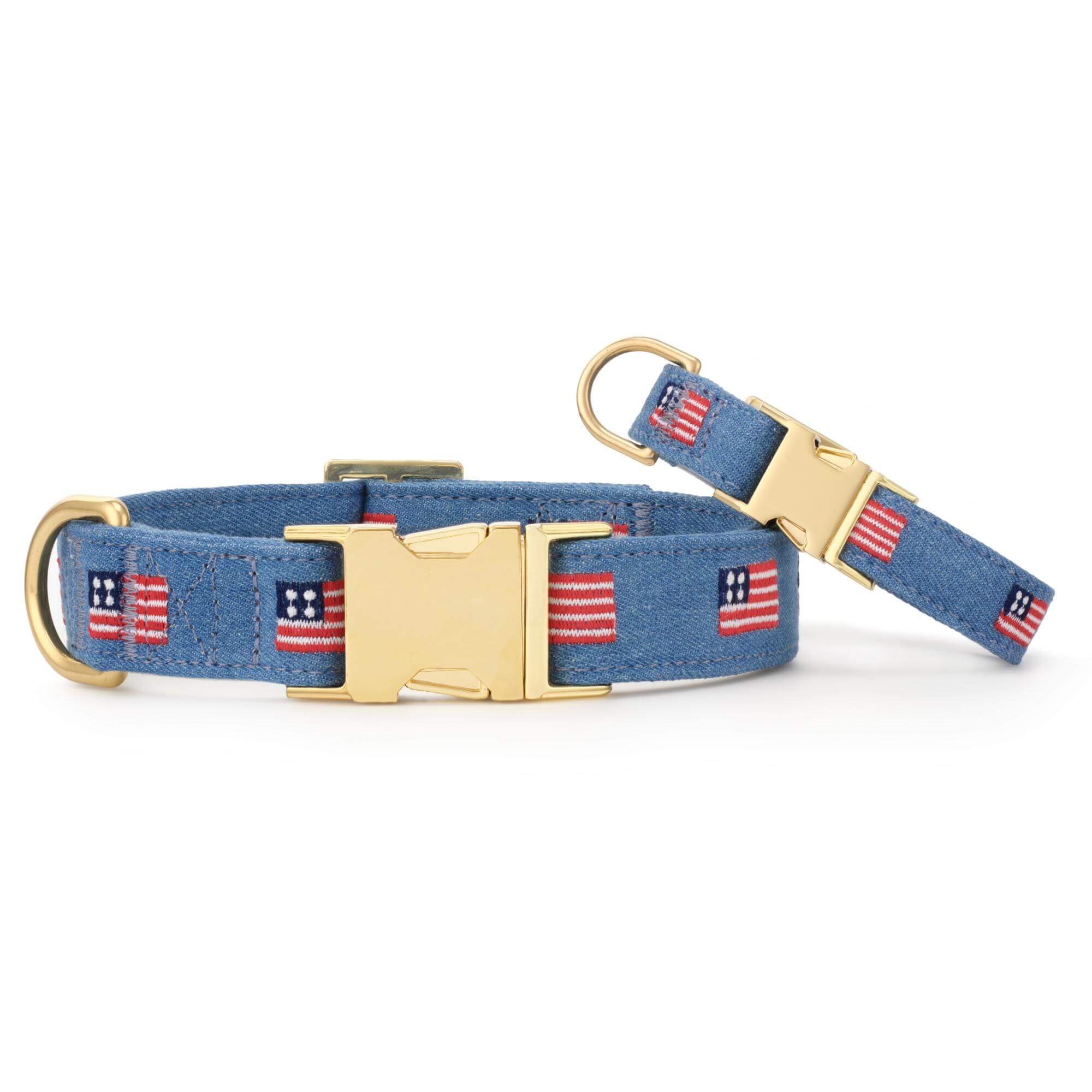 American Flag Embroidered Dog Collar