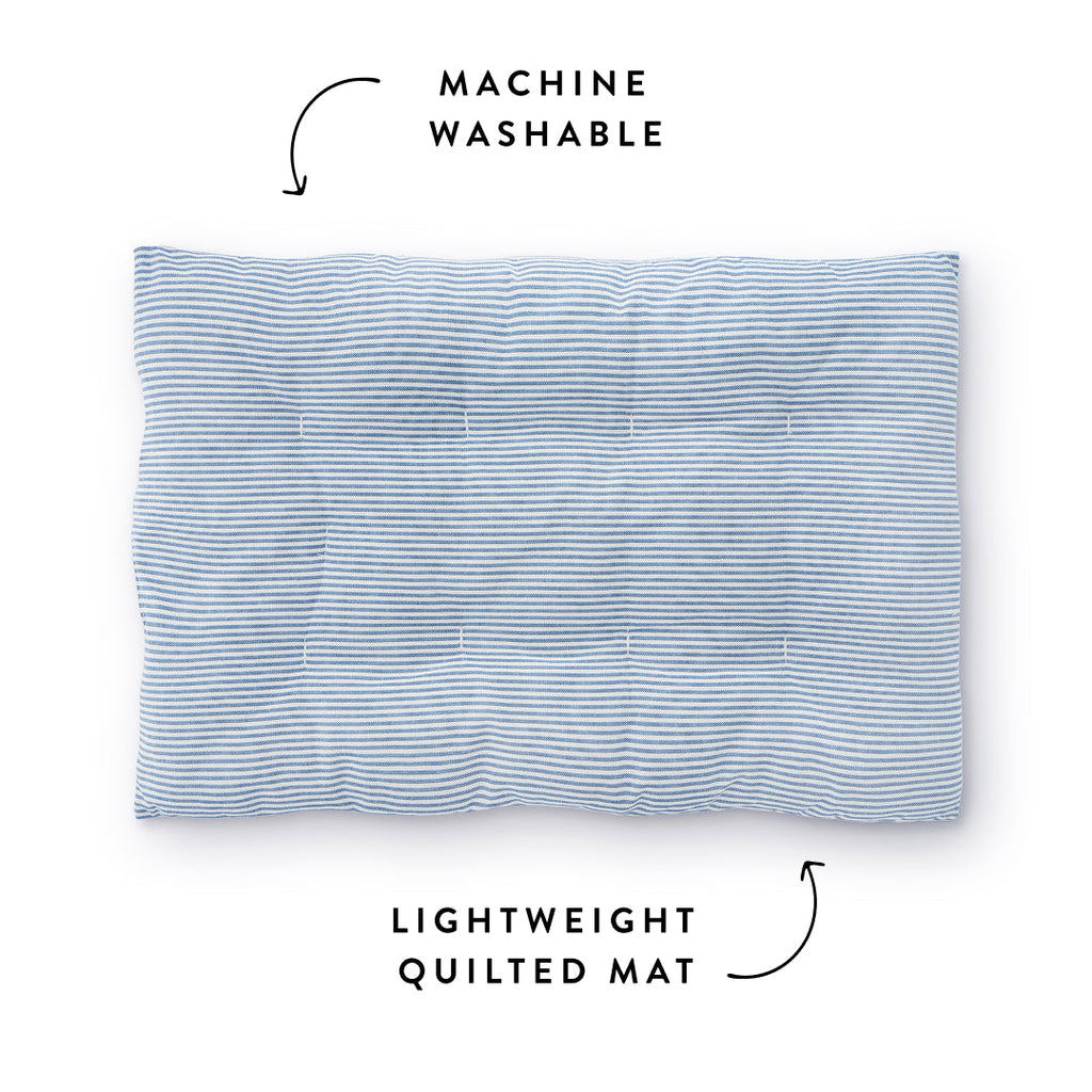 Lake Blue Stripe Dog Travel Mat