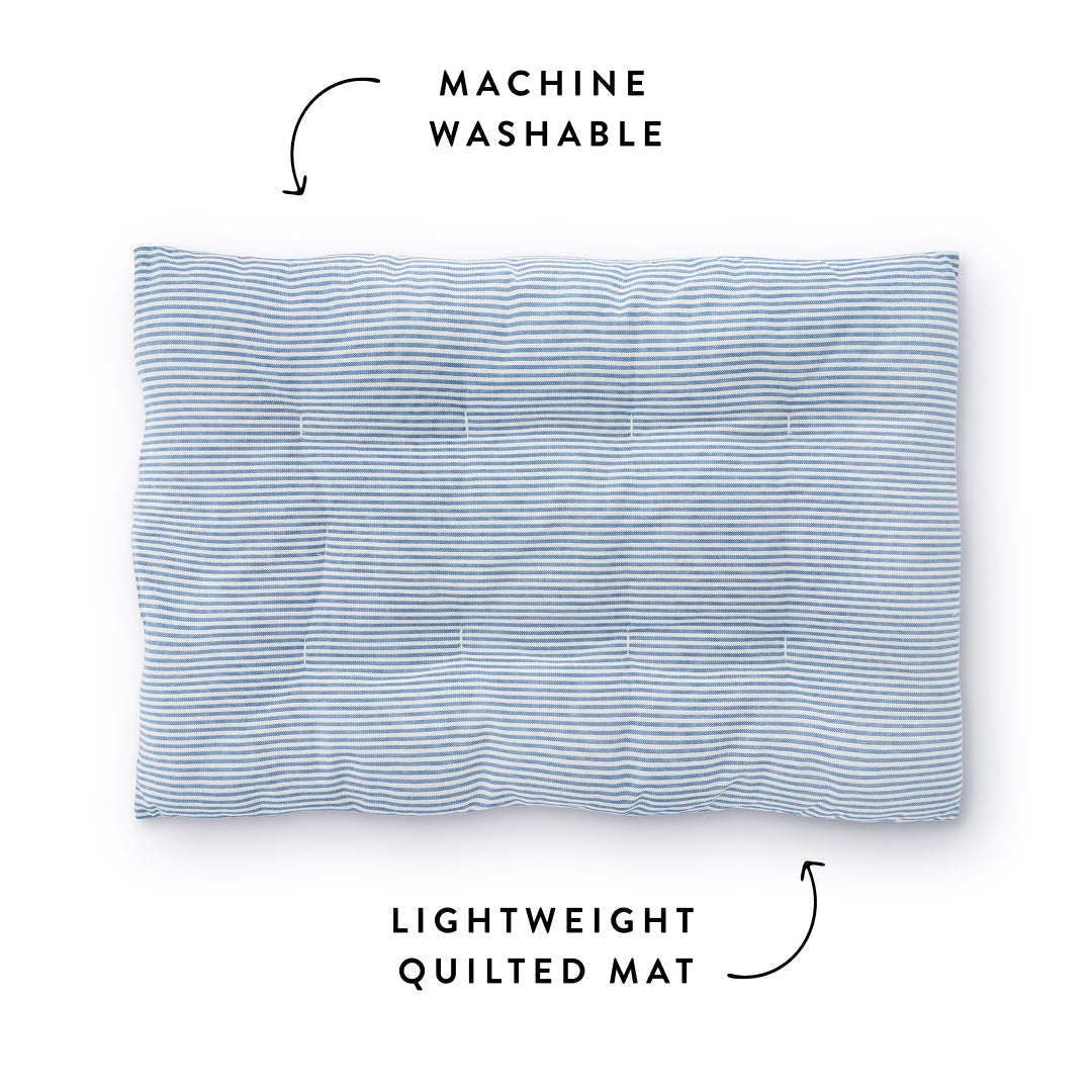 Lake Blue Stripe Dog Travel Mat