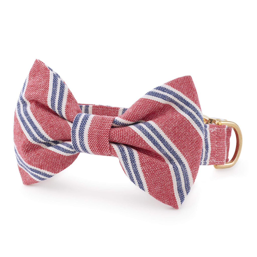 Nantucket Stripe Bow Tie Collar
