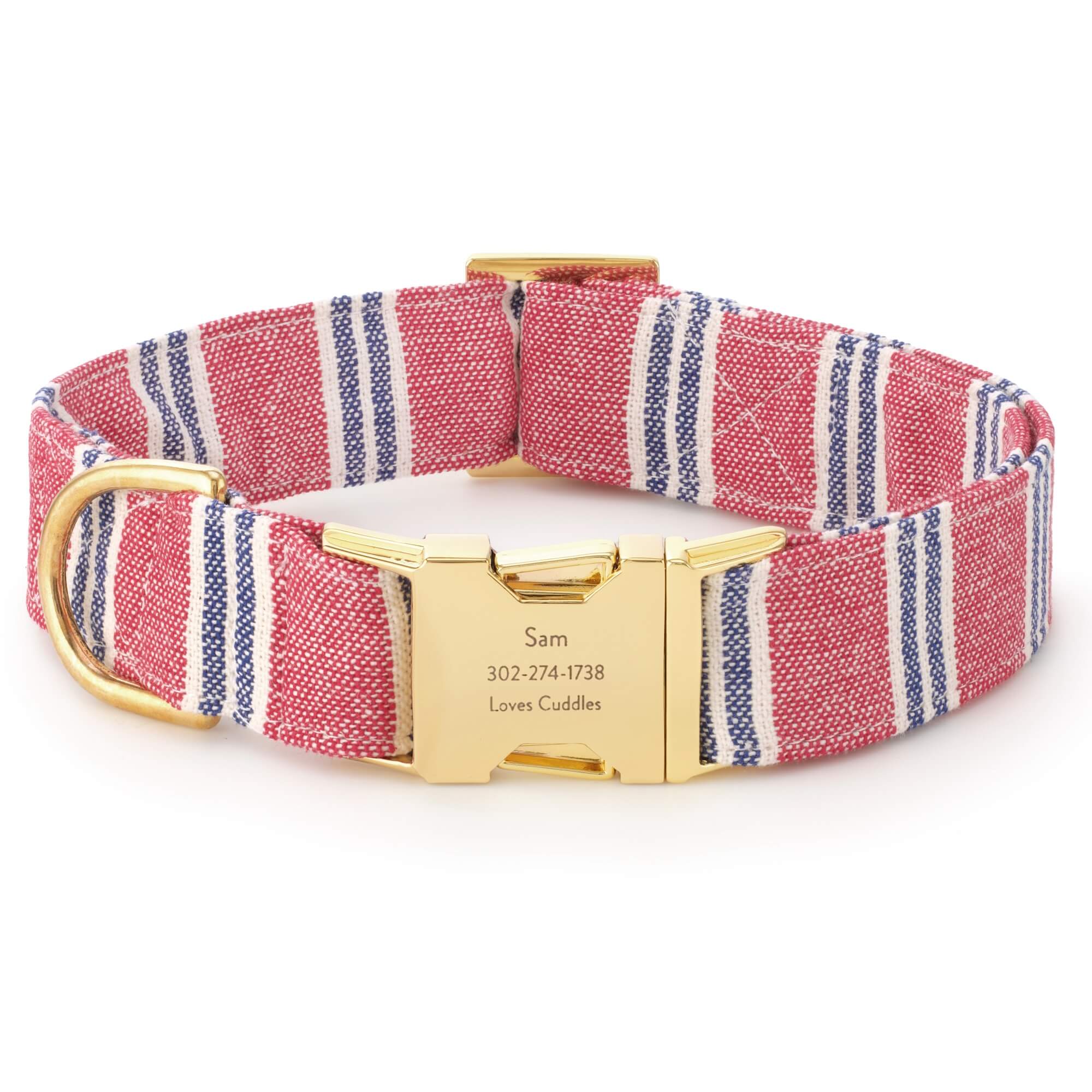 Nantucket Stripe Dog Collar