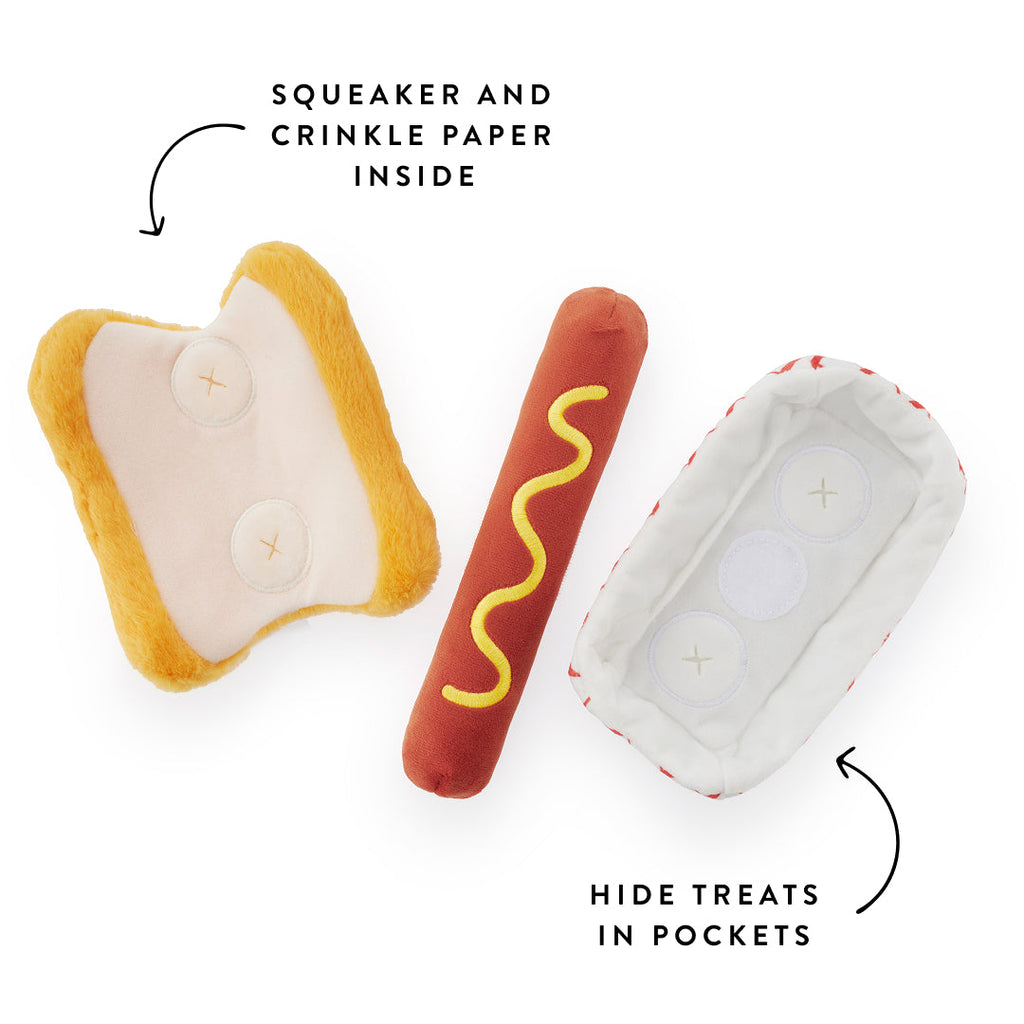 Hot Dog Interactive Snuffle Dog Toy