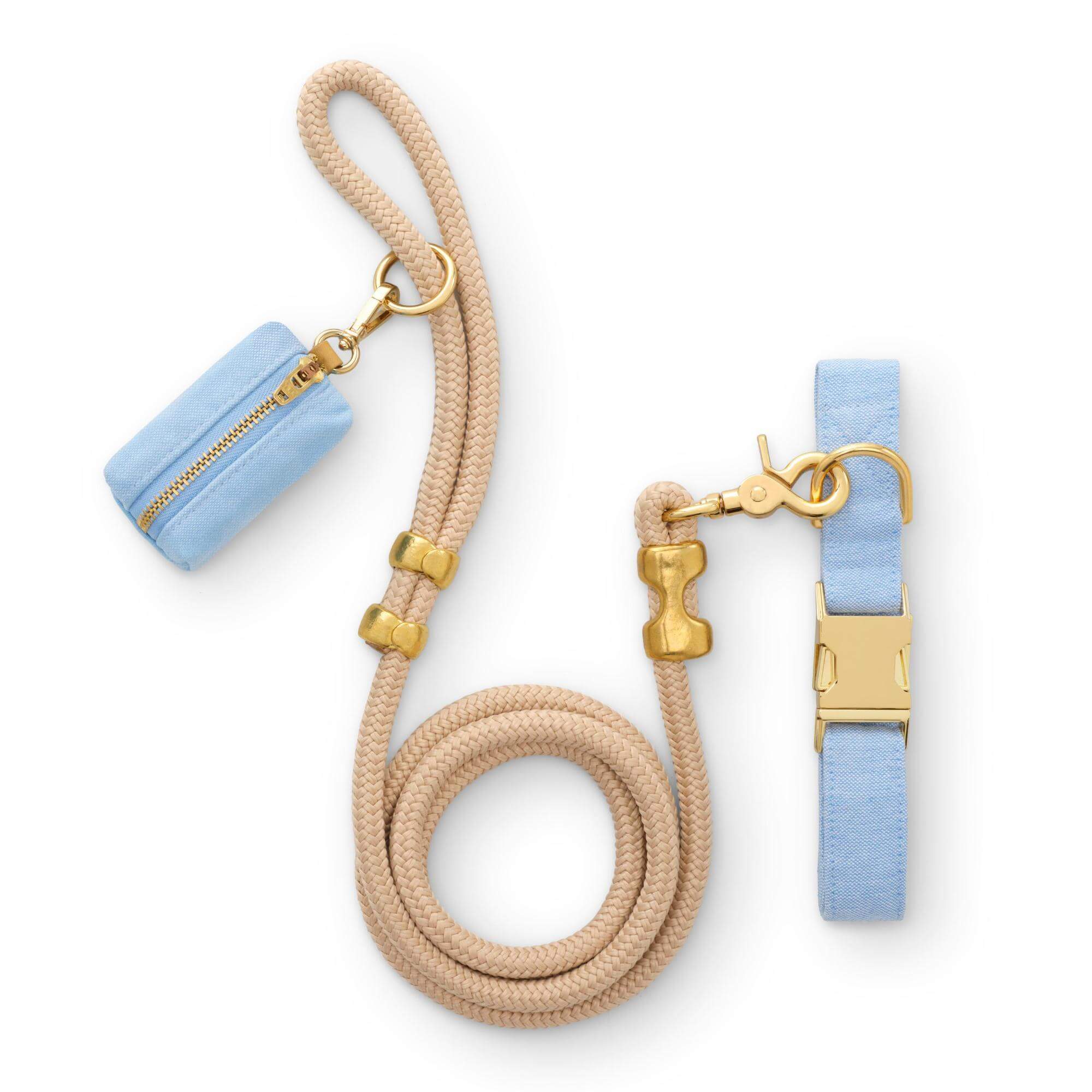 Blue Chambray Collar Walk Set