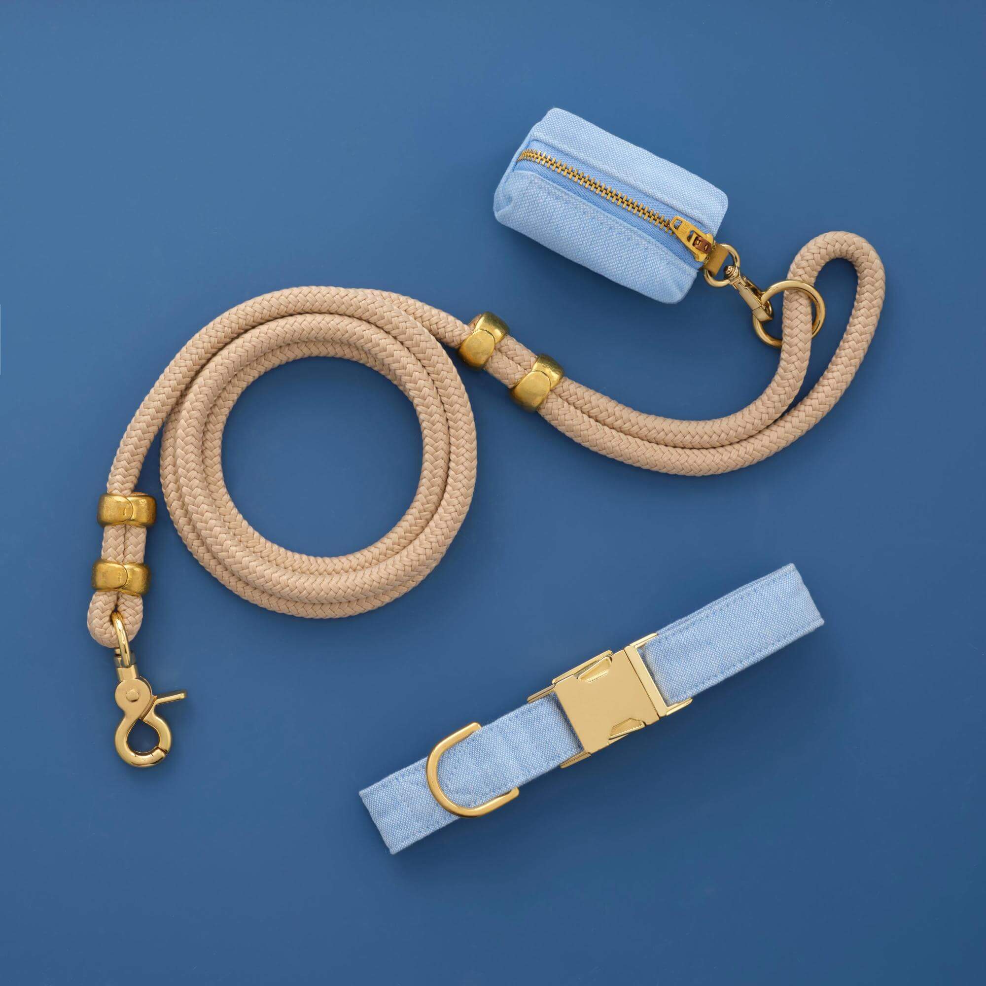 Blue Chambray Collar Walk Set