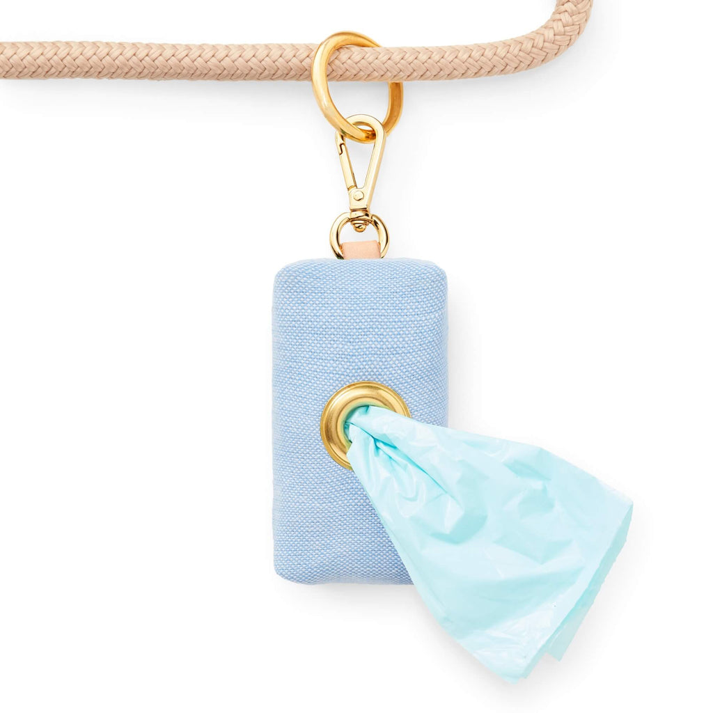 Blue Chambray Canvas Waste Bag Holder
