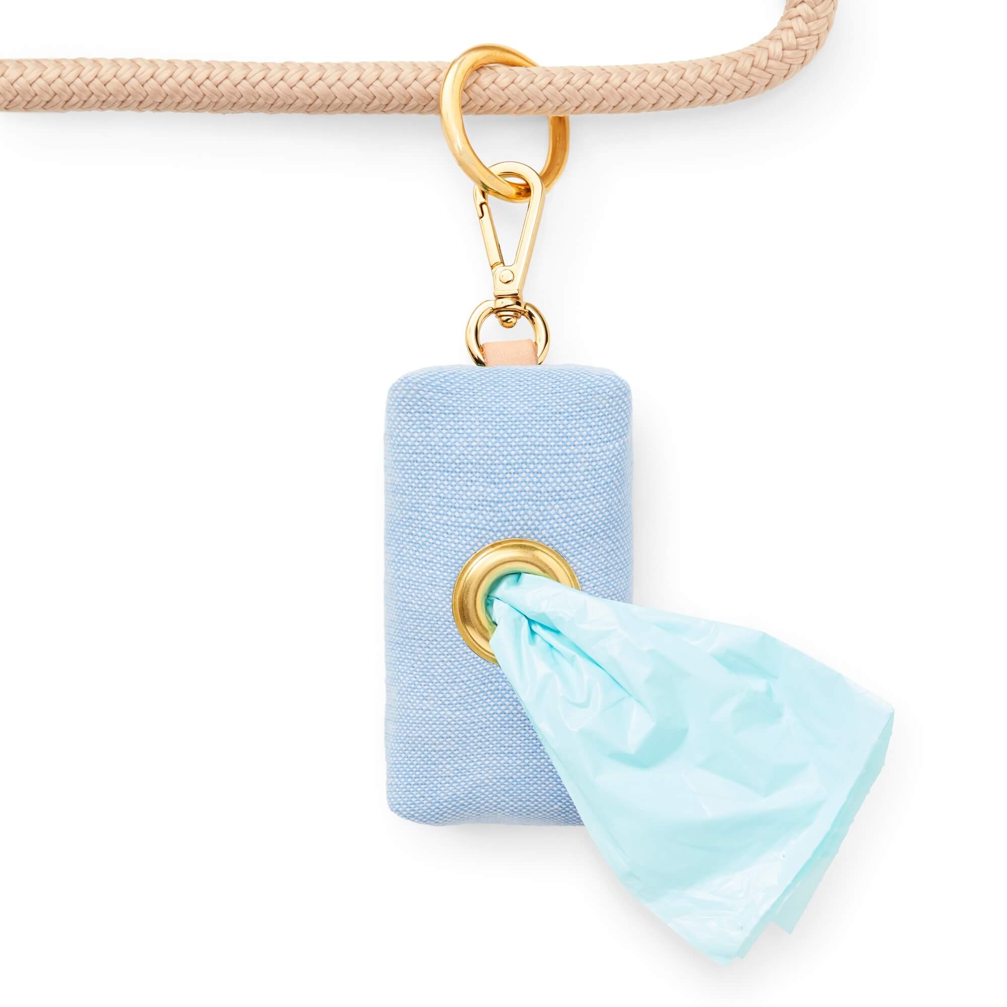 Blue Chambray Canvas Waste Bag Holder