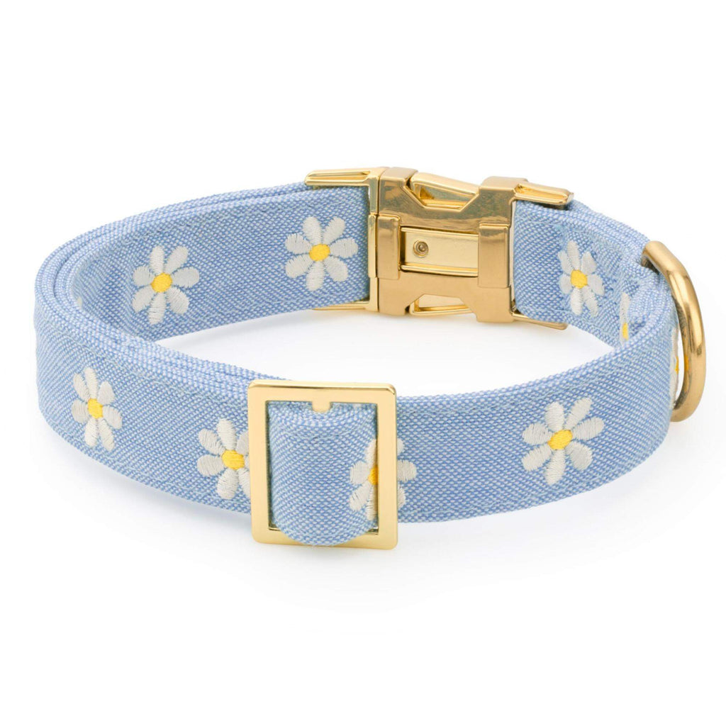 Daisy Embroidered Dog Collar