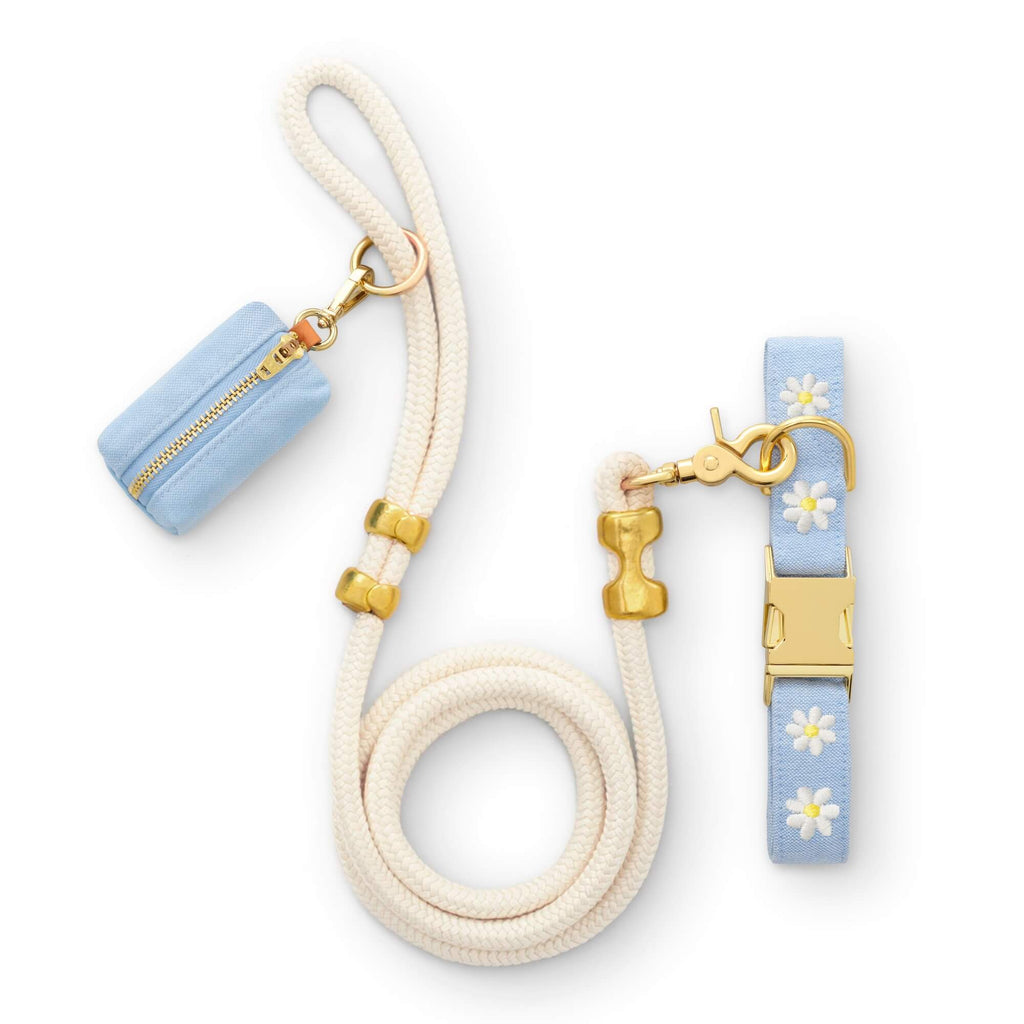 Daisy Embroidered Collar Walk Set