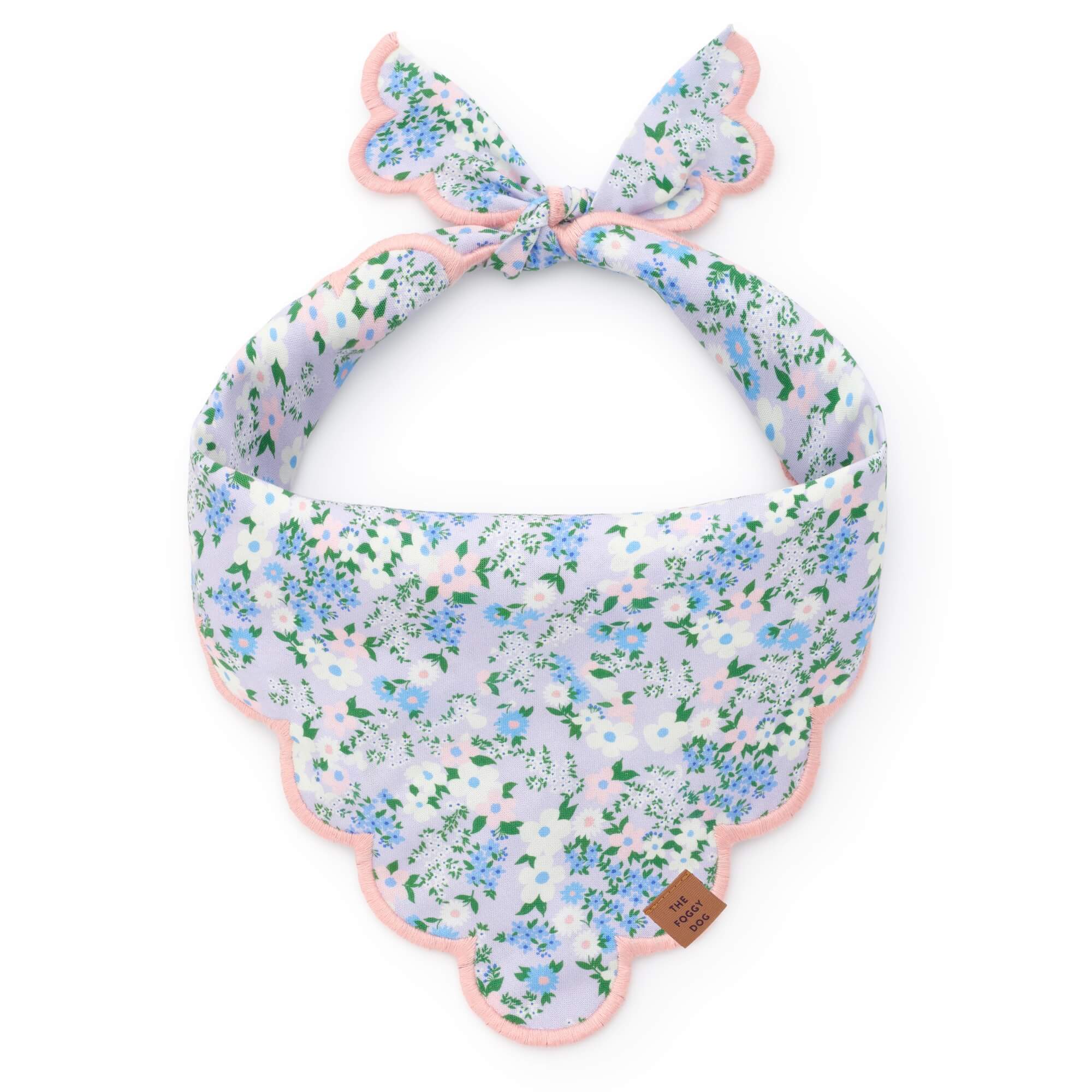 Flora Scalloped Dog Bandana