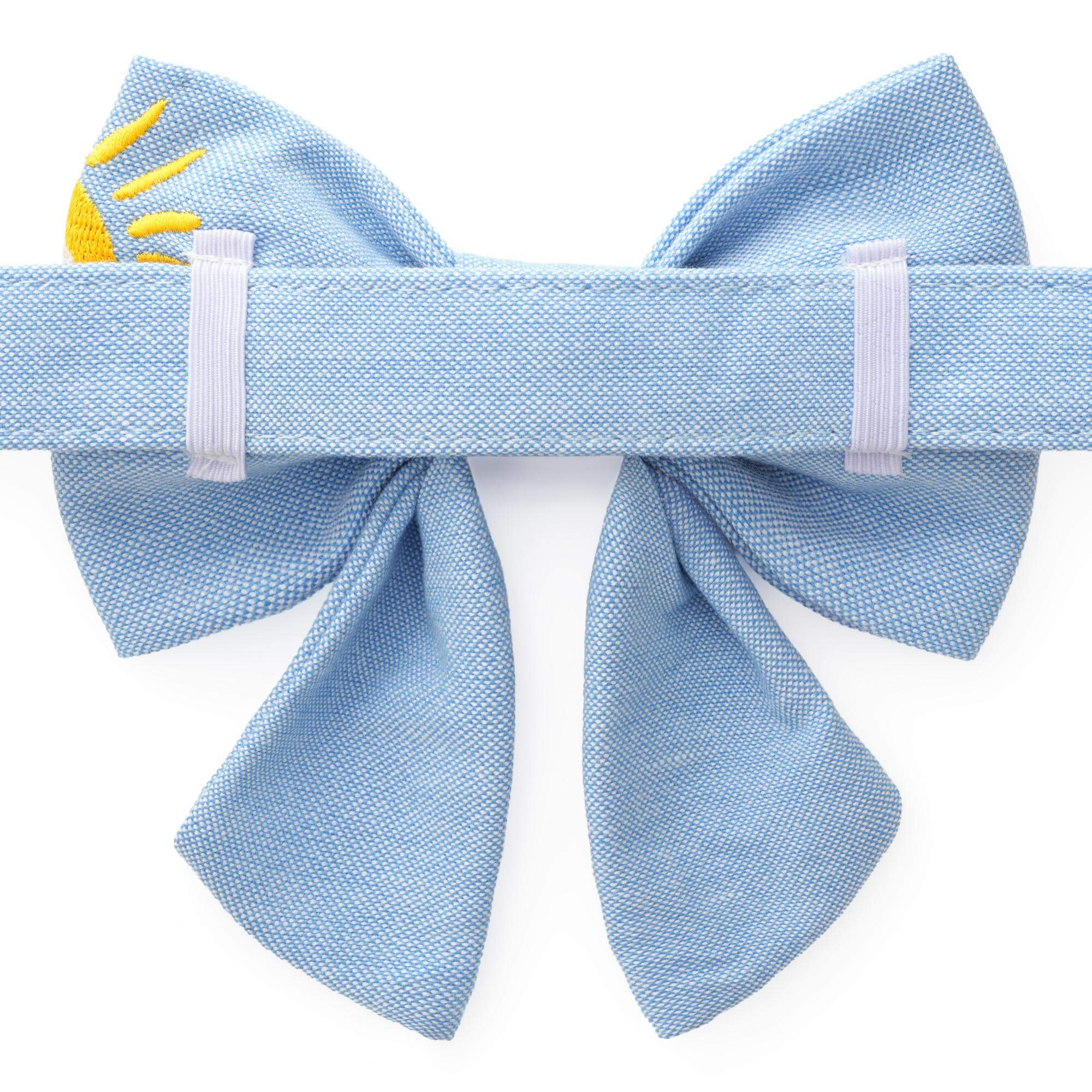 Sunshine and Rainbows Embroidered Lady Bow Collar
