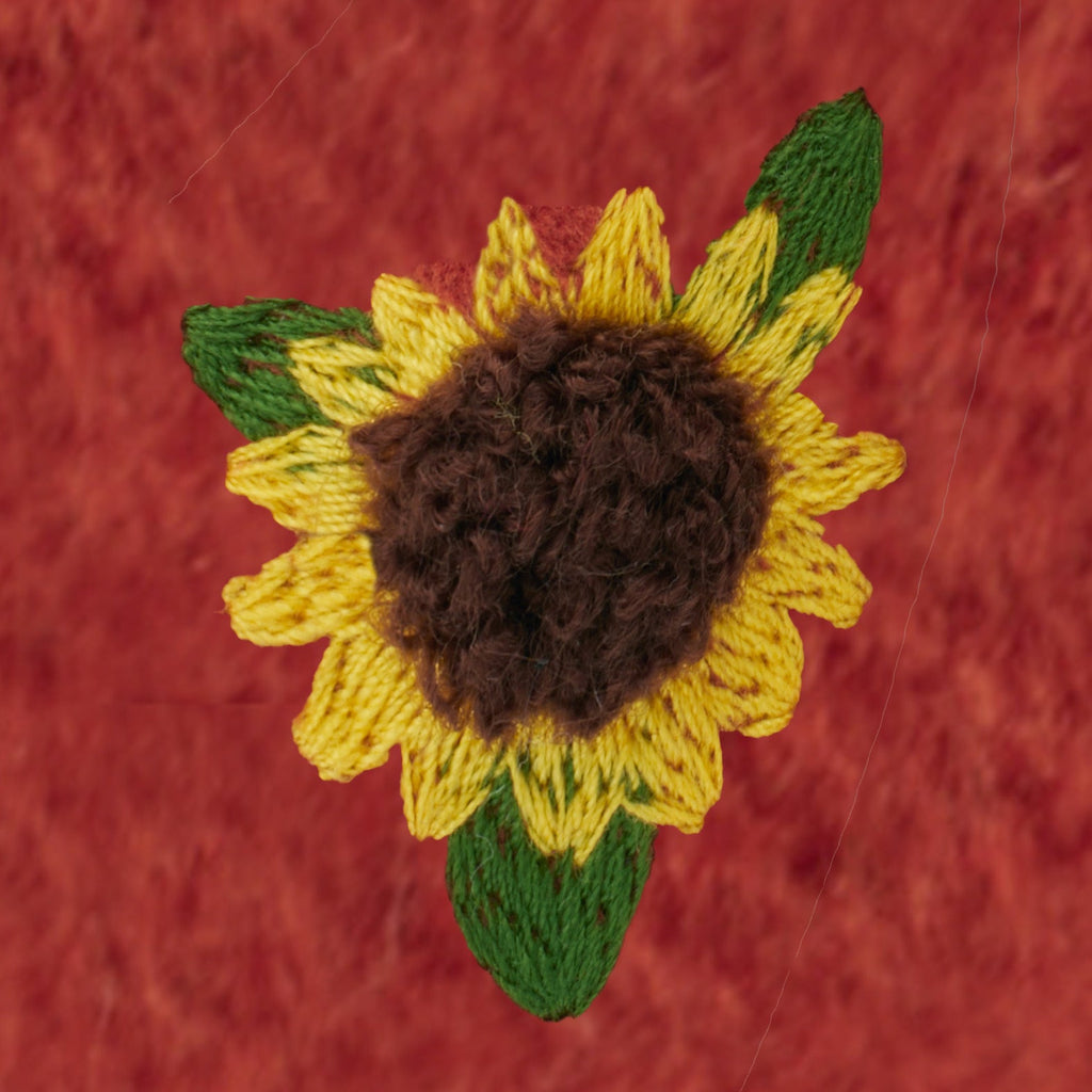Sunflower Embroidered Lady Bow Collar