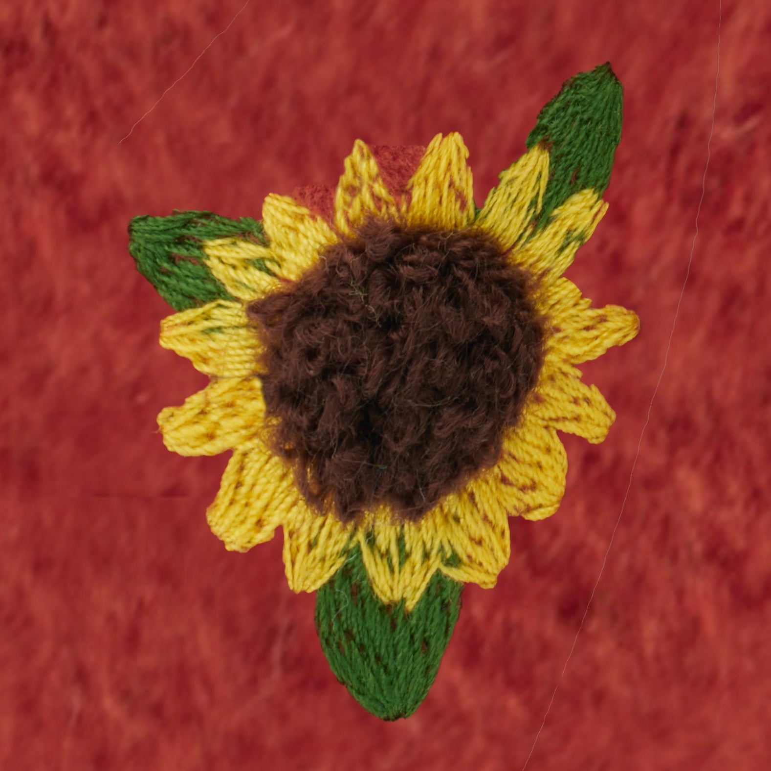 Sunflower Embroidered Lady Bow Collar
