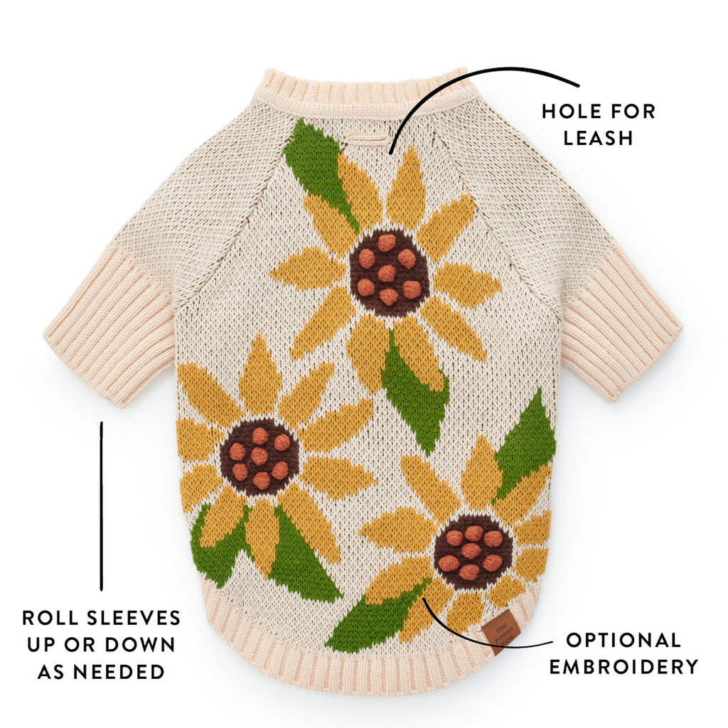 Sunflower Dog Sweater