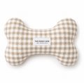 Mushroom Brown Gingham Dog Squeaky Toy