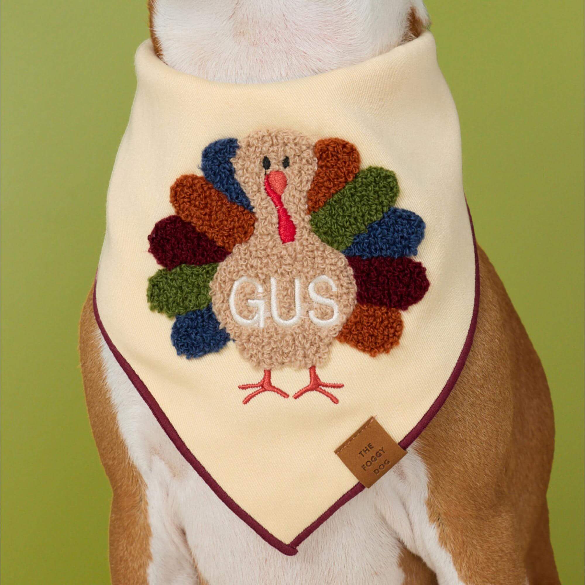Turkey Applique Dog Bandana