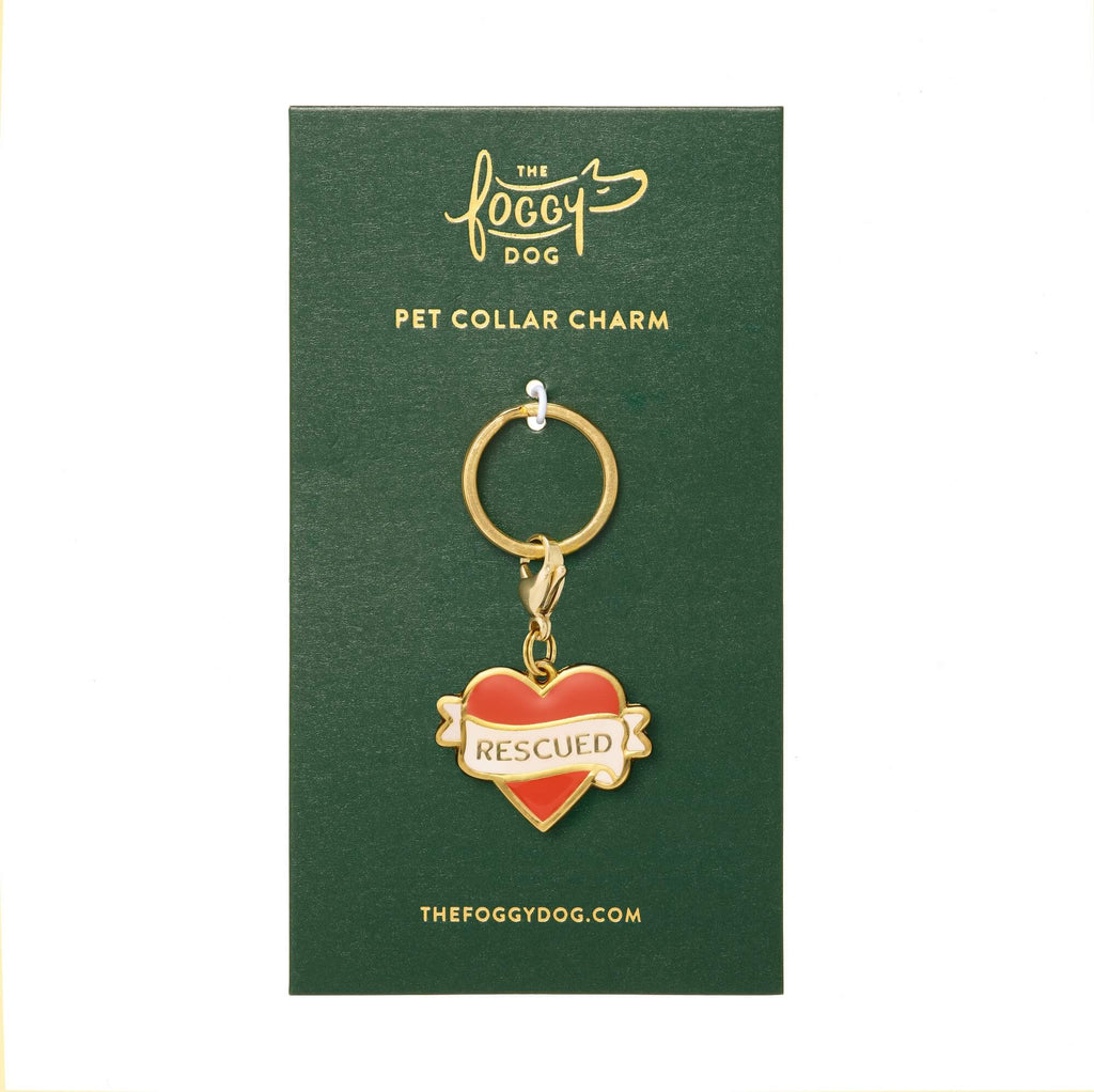 Rescued With Love Collar Charm
