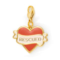 Rescued With Love Collar Charm