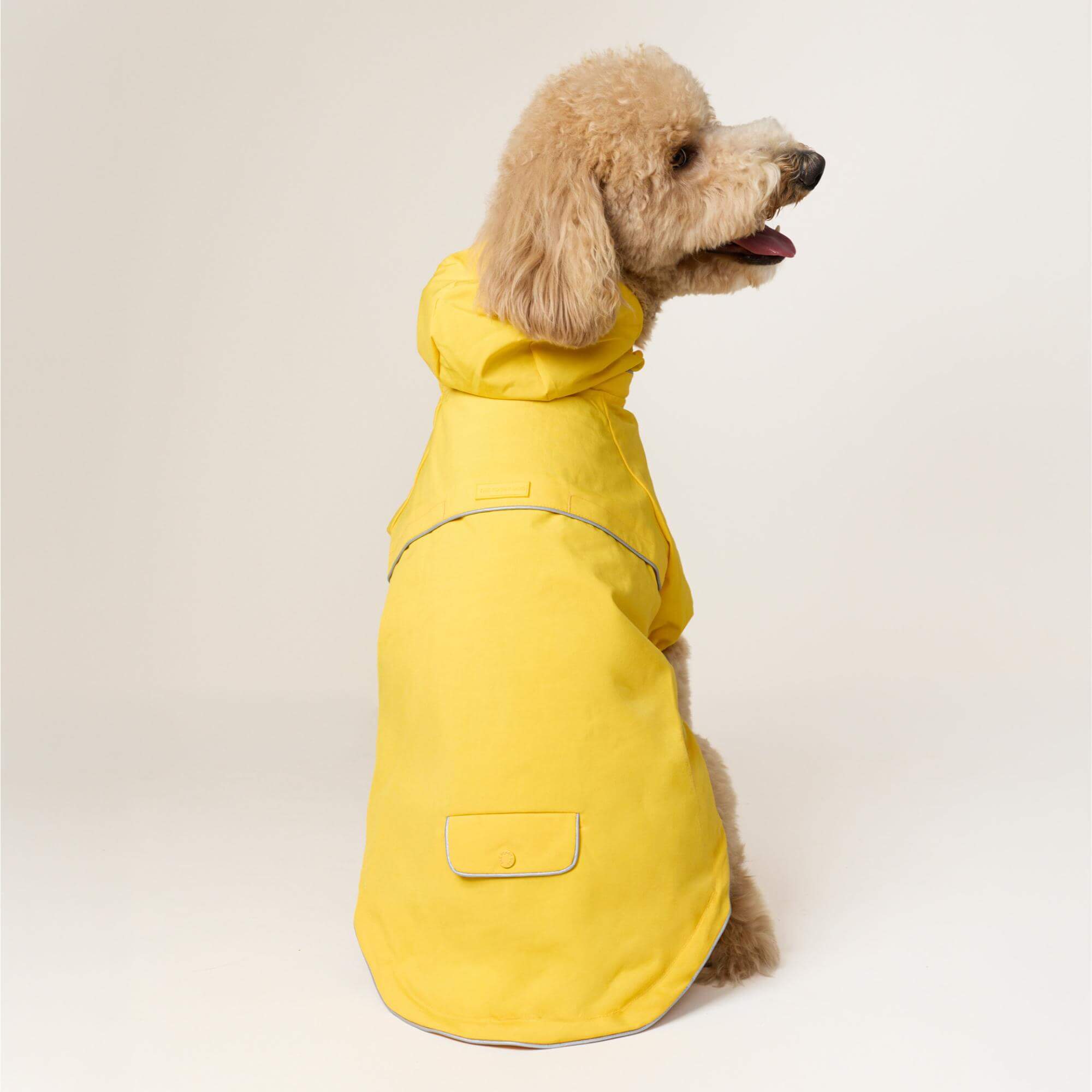 Bright Yellow Reflective Dog Raincoat
