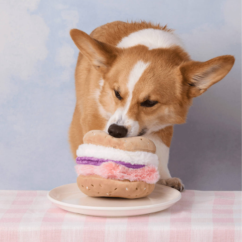 Bagel and Lox Interactive Snuffle Dog Toy