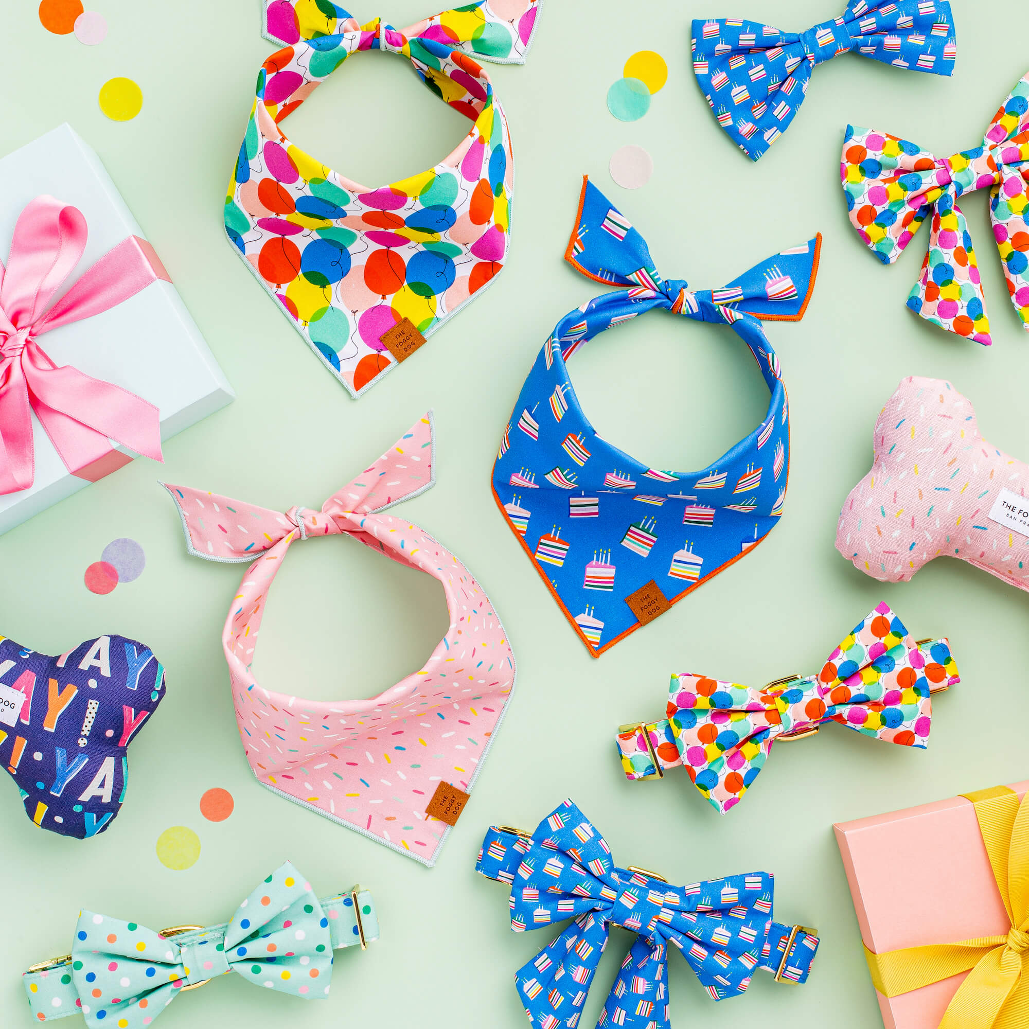 Confetti Dots Bow Tie Collar